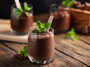 A cup of chocolate pudding to show that chocolate is also bad for GERD symptoms