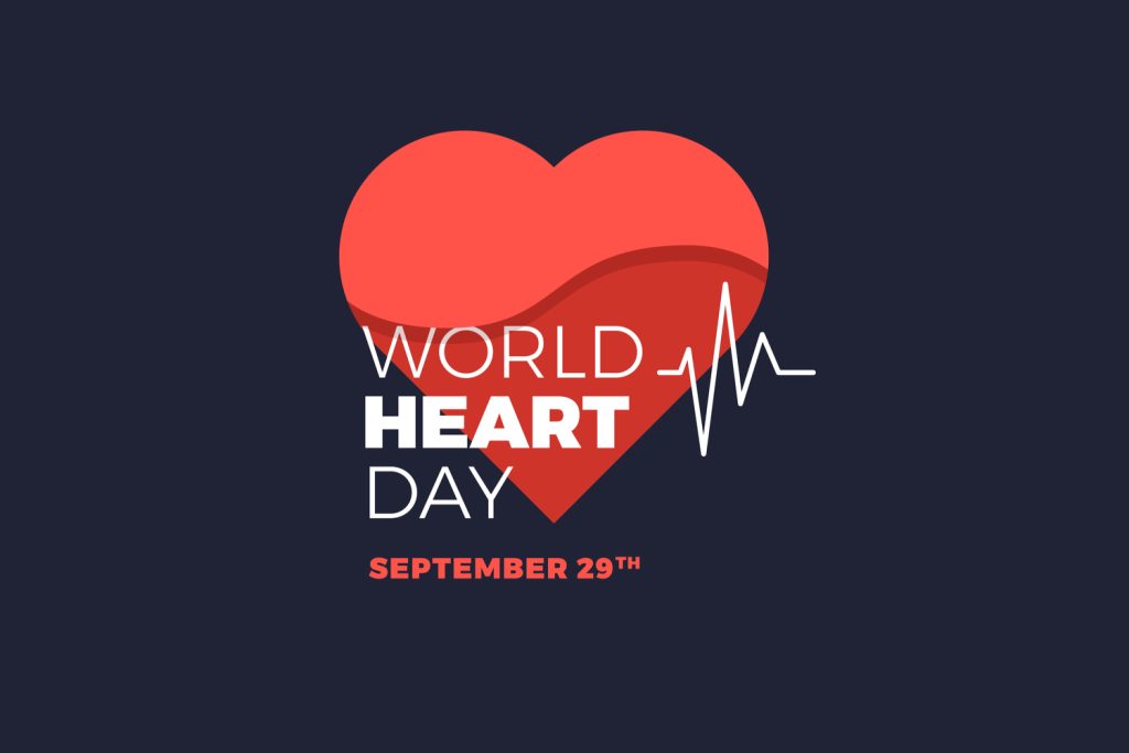 World Heart Day 2021 banner image to promote healthy changes you can make to your diet.